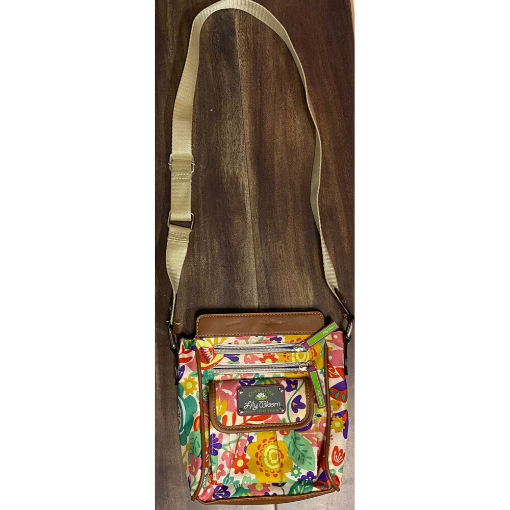 Eco-Friendly Lily Bloom Maggie Flowered Pattern Travel Bag Purse Satchel